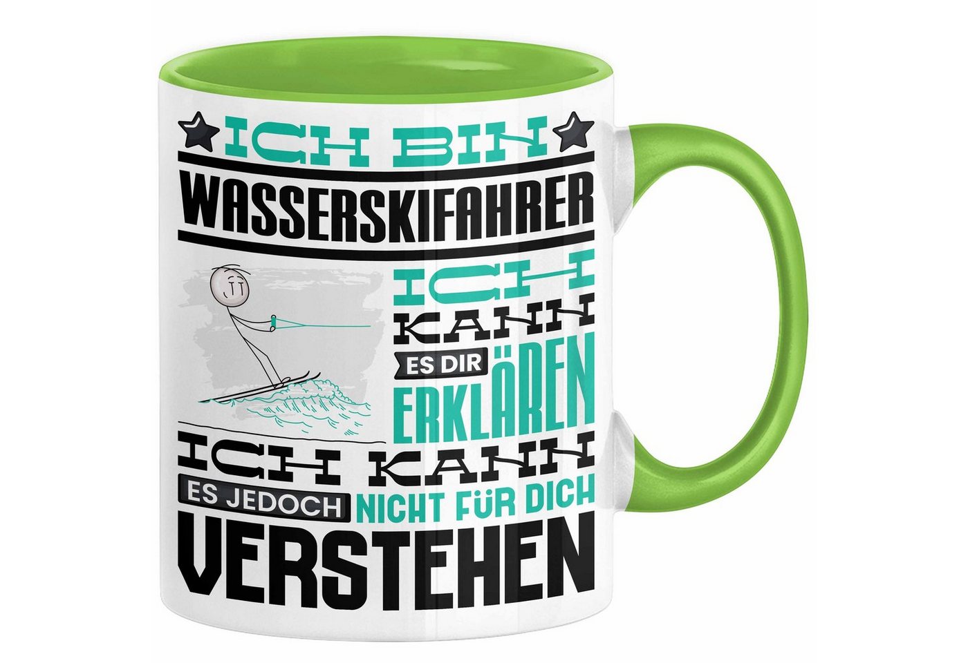 Trendation Tasse Wasserskifahrer Geschenk Kaffee-Tasse Geschenkidee für Wasserskifahrer von Trendation