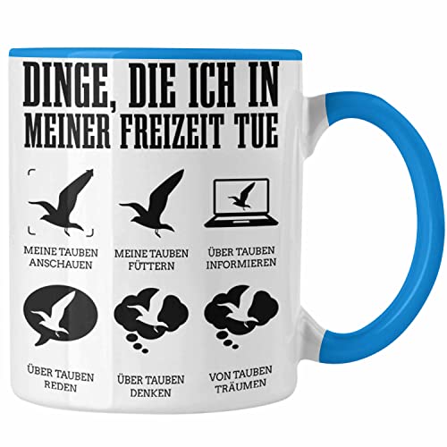 Trendation - Taubenzüchter Taube Geschenk Taubenzucht Geschenkidee Tauben Grafik Taubenflüsterer (Blau) von Trendation