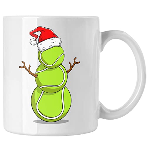 Trendation - Tennis Weihnachten Tasse Geschenk Tennisspieler Geschenkidee Trainer Coach (Weiß) von Trendation