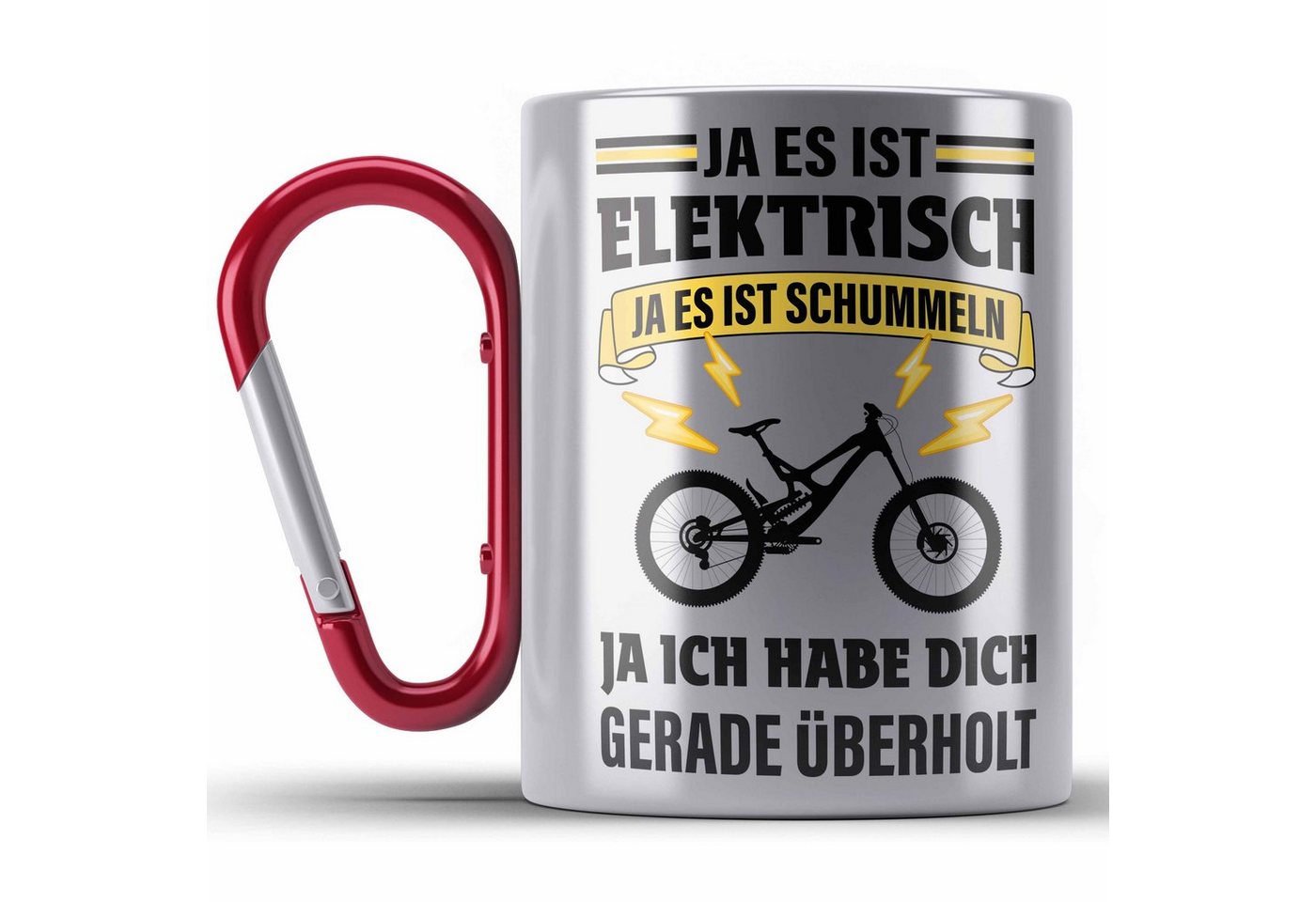 Trendation Thermotasse Elektrofahrrad E-Bike Edelstahl Tasse mit Spruch Geschenk Ebike Lustig von Trendation