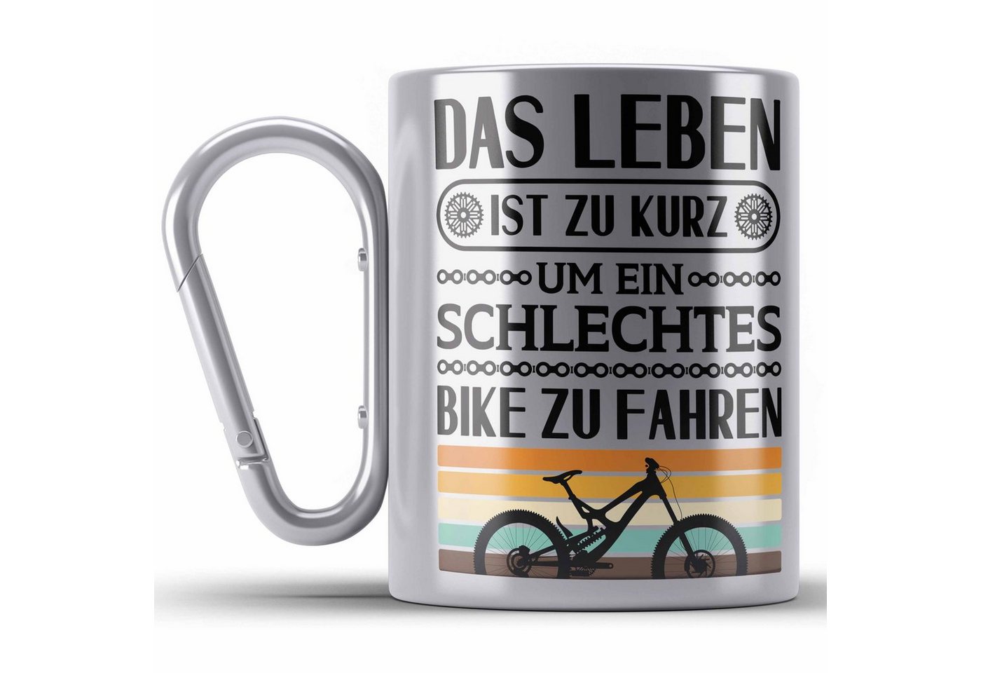 Trendation Thermotasse Fahrrad Radfahrer Geschenk Rennrad Bike Geschenkidee Edelstahl Tasse F von Trendation