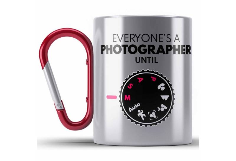 Trendation Thermotasse Fotograf Edelstahl Tasse Zubehör Lustig Fotografie Geschenk Fotografie von Trendation