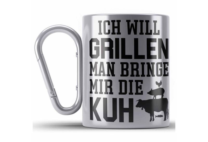 Trendation Thermotasse Grill Edelstahl Tasse Geschenk Männer Steak Liebhaber Grillen Geschenk von Trendation