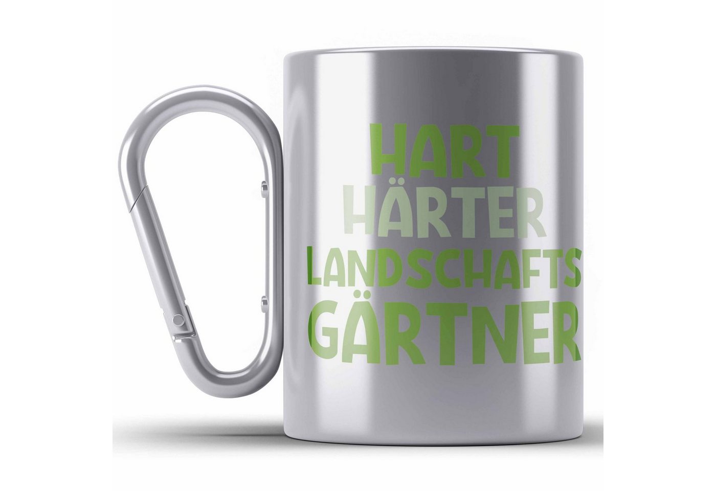 Trendation Thermotasse Hart Härter Landschaftsgärtner Edelstahl Tasse mit Spruch Garten Hobby von Trendation