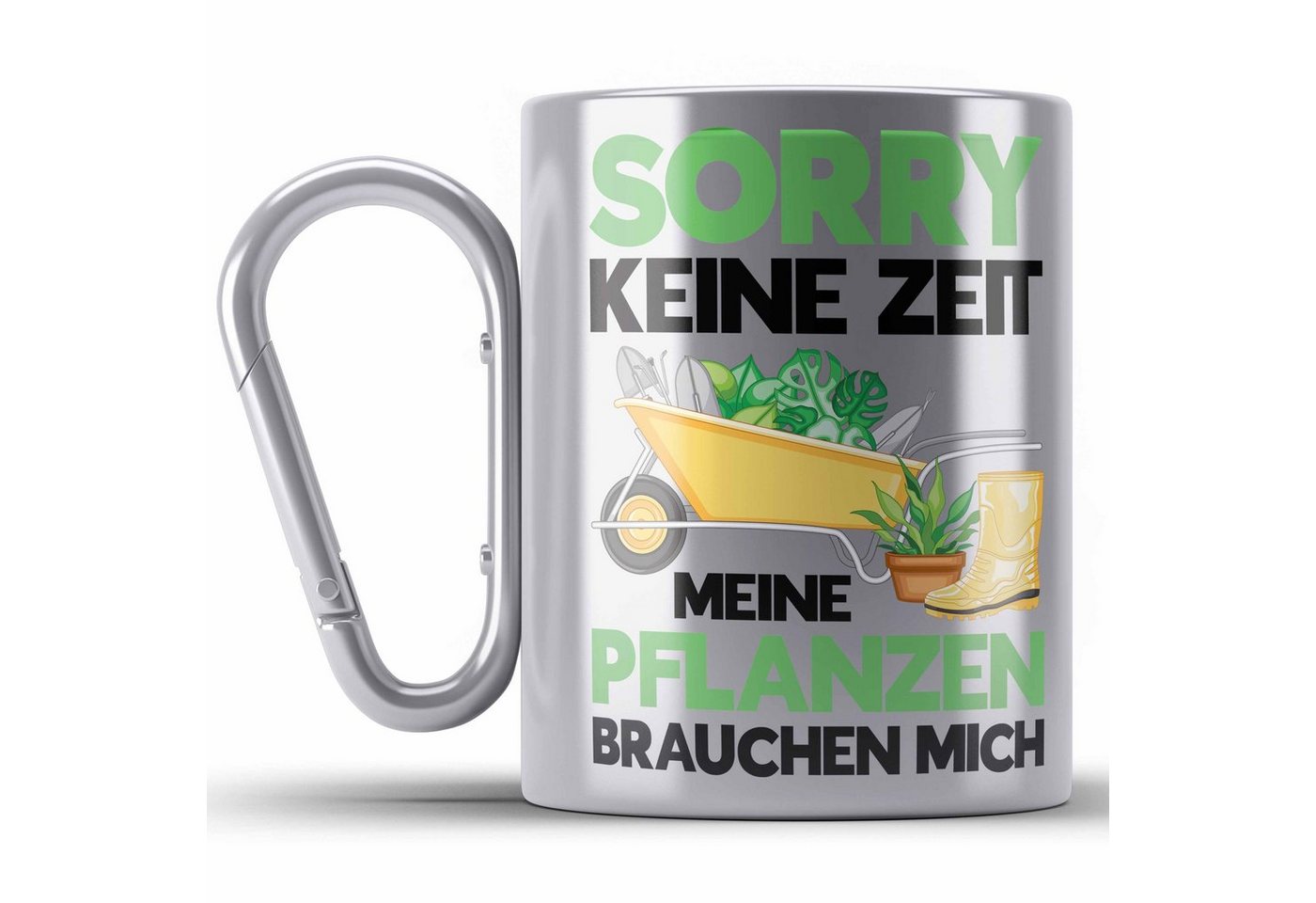 Trendation Thermotasse Meine Pflanzen Brauchen Mich Edelstahl Tasse mit Spruch Garten Hobbygä von Trendation