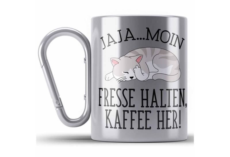Trendation Thermotasse Moin Fr** Halten Kaffee Her Ich Hasse Jeden Edelstahl Tasse Edelstahl von Trendation