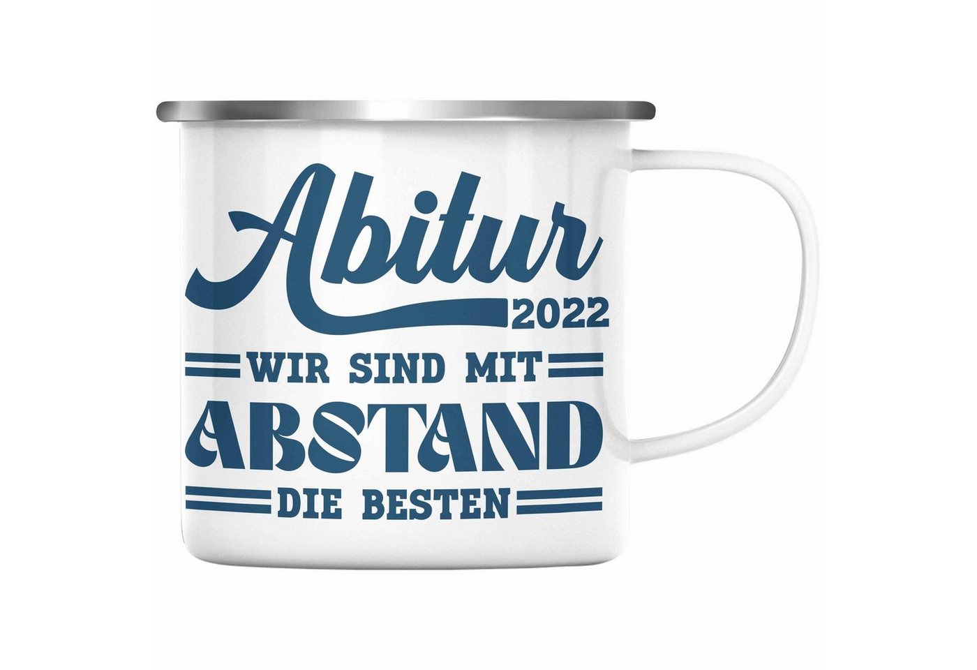 Trendation Thermotasse Trendation - Abi 2022 Emaille Tasse Geschenk Abi Bestanden Abitur Abschluss Geschenkidee von Trendation