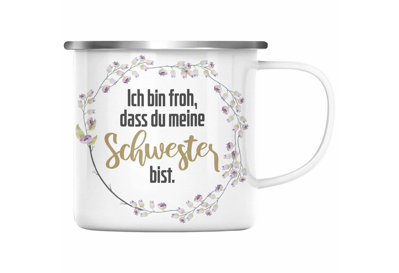 Trendation Thermotasse Trendation - Beste Schwester Emaille Tasse Spruch Geschenkidee Geburts Trendation Thermotasse Trendation - Beste Schwester Emaille Tasse Spruch Geschenkidee Geburts von Trendation