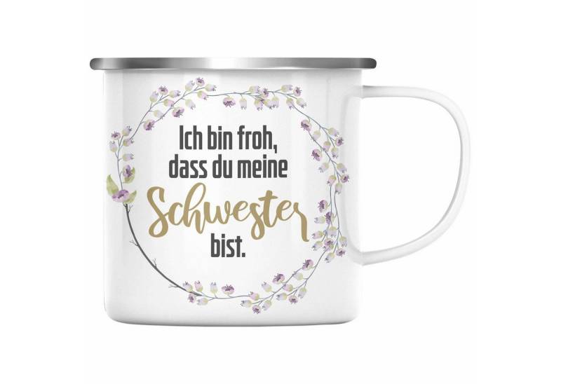 Trendation Thermotasse Trendation - Beste Schwester Emaille Tasse Spruch Geschenkidee Geburts Trendation Thermotasse Trendation - Beste Schwester Emaille Tasse Spruch Geschenkidee Geburts von Trendation