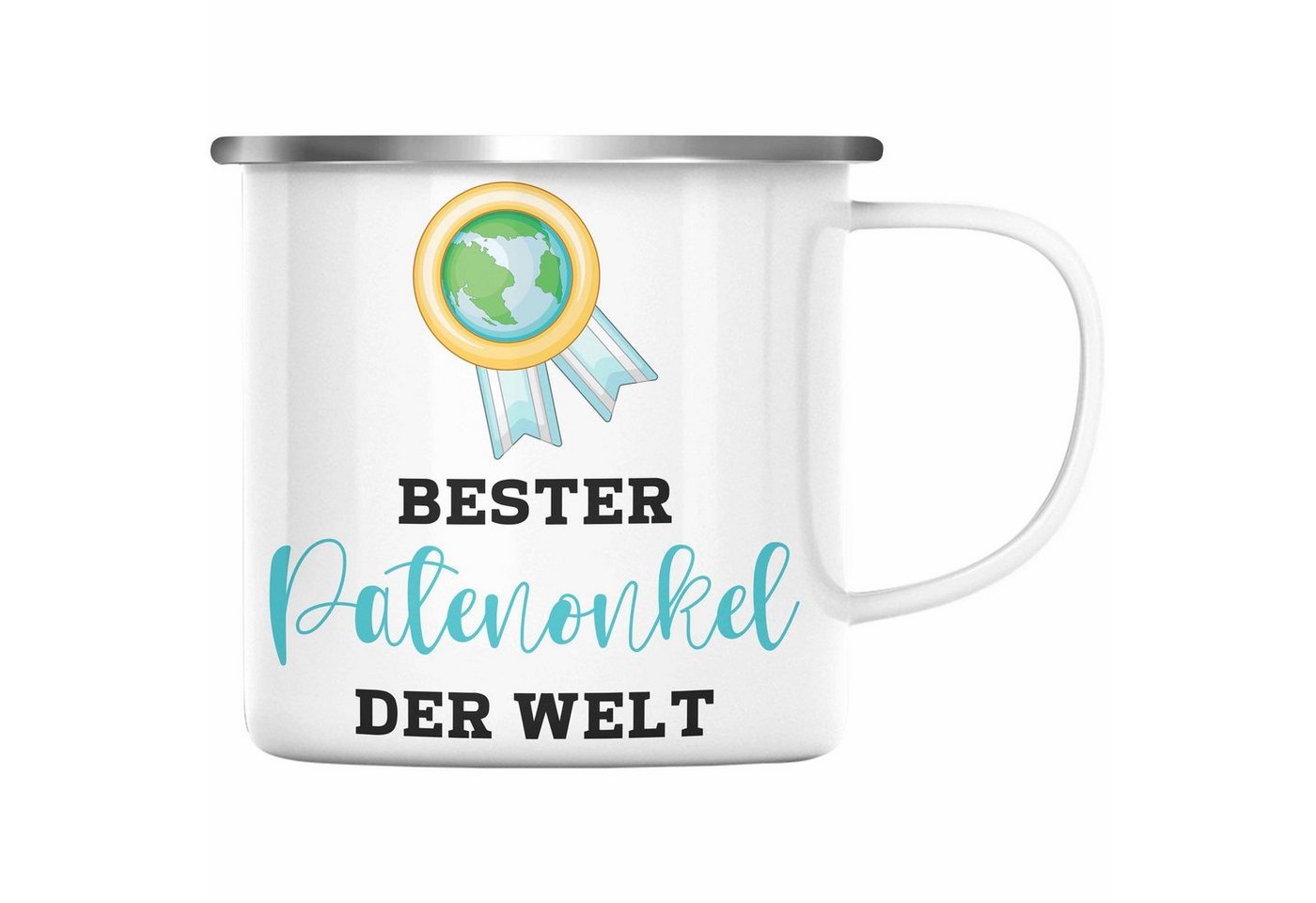 Trendation Thermotasse Trendation - Bester Patenonkel Der Welt Emaille Tasse Geschenk Geburtstag Weihnachten Lustig Geschenkideen von Nichte Lieblings Patenonkel von Trendation