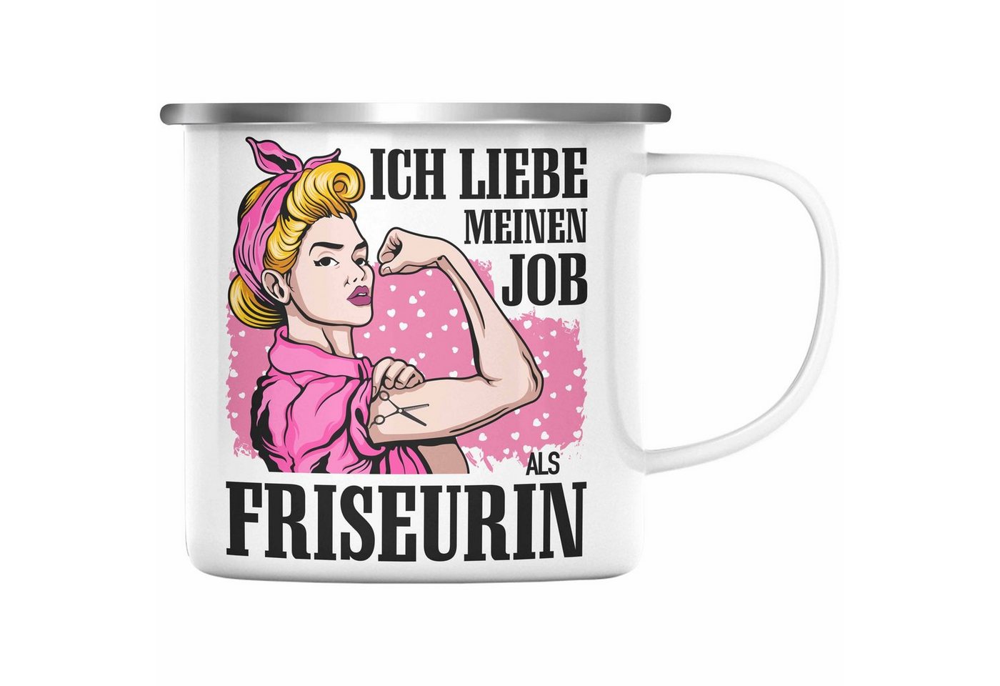 Trendation Thermotasse Trendation - Friseurin Emaille Tassen Geschenk Zubehör Geschenkideen F Trendation Thermotasse Trendation - Friseurin Emaille Tassen Geschenk Zubehör Geschenkideen F von Trendation