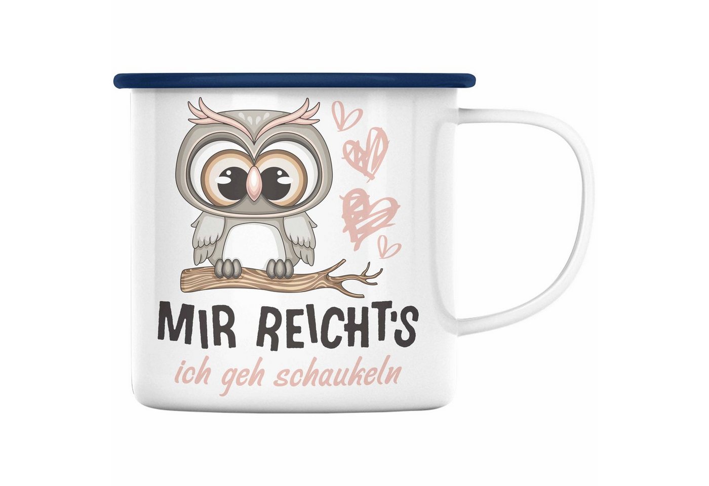 Trendation Thermotasse Trendation - Mir Reichts Ich Geh Schaukeln Emaille Tasse Frauen Lusti von Trendation