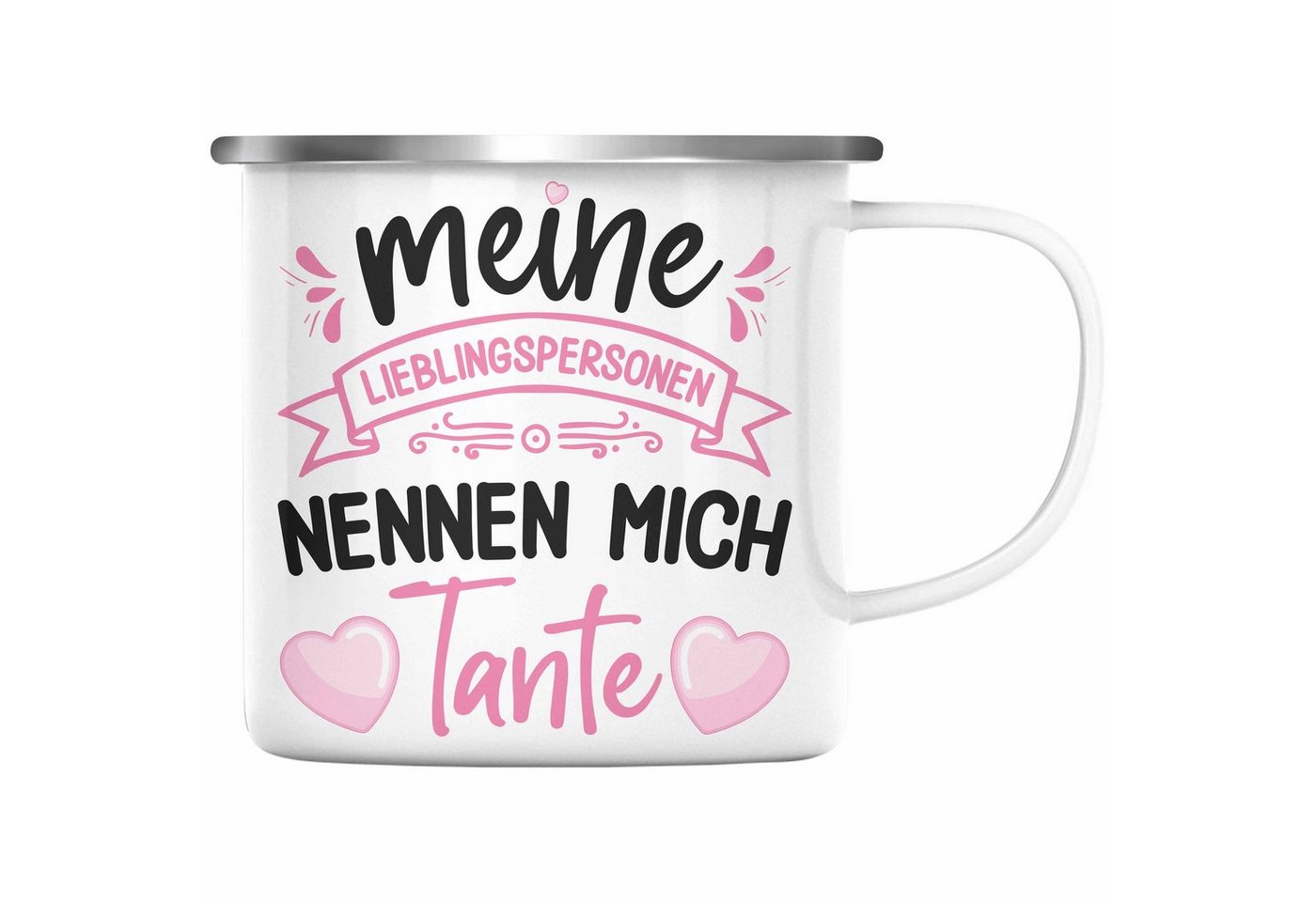 Trendation Thermotasse Trendation - Tante Geschenk Emaille Tasse Spruch Lustig Geschenkidee für Tante Geburtstag Weihnachten von Trendation