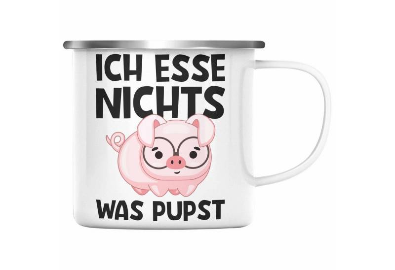 Trendation Thermotasse Trendation - Veganer Geschenk Lustige Emaille Tasse Vegetarier Geschen von Trendation