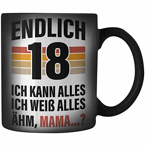 Trendation - 18. Geburtstag Junge Mädchen Zaubertasse 18 Jahre alt Sohn Tochter Geschenkidee von Trendation