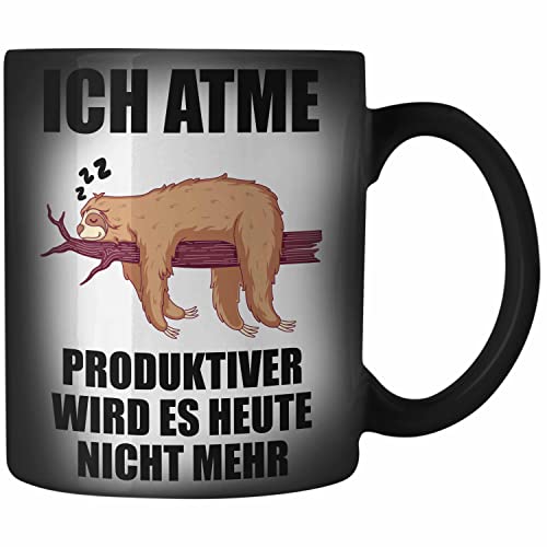 Trendation - Lustiger Faultier Spruch Zaubertasse Faultier Mitarbeiter Arbeitskollge Geschenk von Trendation