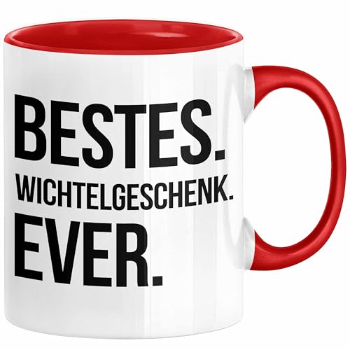 Trendation - Wichtelgeschenk für Frauen Kollegen Geschenk Wichteln Weihnachten Bestes Wichtelgeschenk Ever Weihnachtsfeier Schrottwichteln (Rot) von Trendation