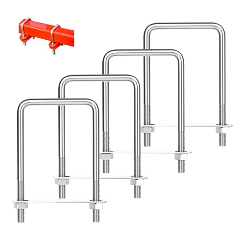 Trendecor 4 Stück Bügelschraube M10, Bügelschelle 80mm x 150mm Bügelbolzen mit Muttern und Rahmenplatte für Zaunbefestigung Abschleppen von Autos Schiffen Reparatur von Pipelines Trendecor 4 Stück Bügelschraube M10, Bügelschelle 80mm x 150mm Bügelbolzen mit Muttern und Rahmenplatte für Zaunbefestigung Abschleppen von Autos Schiffen Reparatur von Pipelines von Trendecor