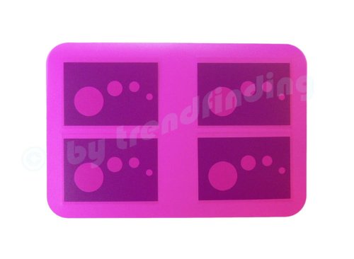 trendfinding 6 x Tischset Platzset Unterlage abwaschbar aus Kunststoff für 4 Fotos 10 x 15 cm Querformat pink von trendfinding