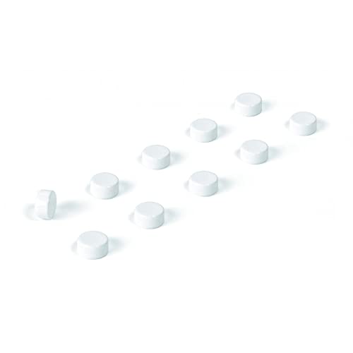 10er Pack dekorative Pinnwandmagnete - Steely | (Trendform) | Weiß | Farbige Neodym-Magnete, Ø 6 x 3 mm von The Magnet Shop