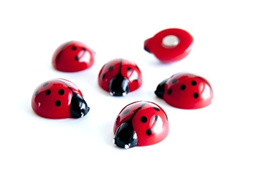 Trendform Magnete, Kühlschrankmagnete 6 kleine Marienkäfer, Lady Bug 20 x 17 x 10mm von Trendform