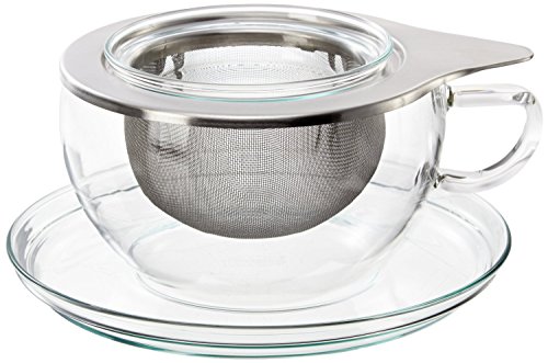 Trendglas Jena Tea Time Teetasse mit Deckel u. Edelstahlfilter, 0,4 l, 1 Stück (1er Pack) von Trendglas Jena