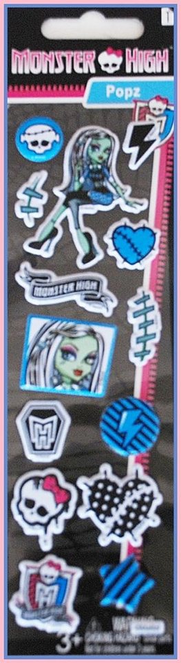 Trendhaus Sticker Monster High Aufkleber Popz -4 fach sortiert- Mitgebsel, (1-tlg) von Trendhaus
