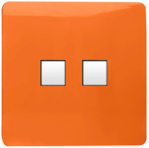 Trendi Artistic Modern Glossy Tactile 2-fach Telefonsteckdose orange von Trendi Switch