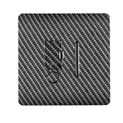 Trendi Switch 13 Amp moderner Designer-Netzstecker mit Flexauslass aus Kohlefaser von Trendi Switch