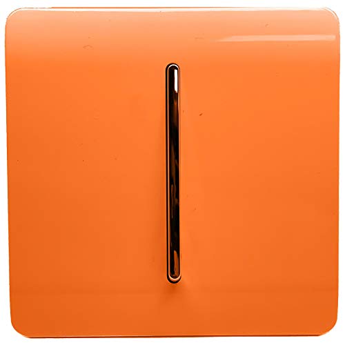 Trendi Switch ART-SS2 Wege, 10 A, Chrom-Lichtschalter, glänzend, Orange von Trendi Switch