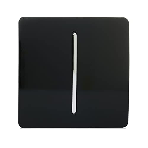 Trendi Switch ART-SS2BK Taktiler 1-facher 2-Wege-Lichtschalter, Wippschalter, 10 A, schwarz, modernes Design von Trendi Switch