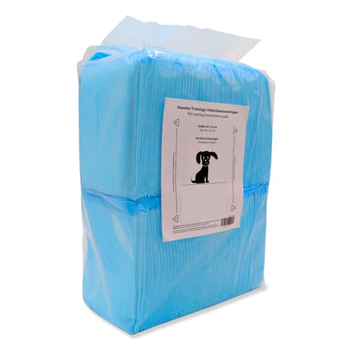 100 Stück Hunde Trainingspads 45x33cm | Welpenunterlagen & Puppy Pads | saugstark & wasserdicht | Inkontinenzunterlagen für kleine Hunde, Katzen & Pflege von Trendisland