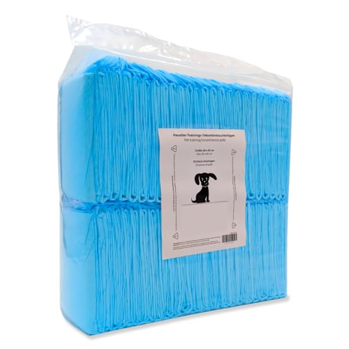 50 Stück Hunde Trainingspads 60x60cm | Welpenunterlagen & Puppy Pads | saugstark & wasserdicht | Inkontinenzunterlagen für mittelgroße Hunde, Katzen & Pflege von Trendisland