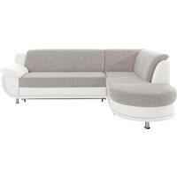 TRENDMANUFAKTUR Ecksofa "Rondo 3, zeitlos und bequem, Materialmix, breite Armlehnen, L-Form" wahlweise mit Federkern für mehr Komfort, wahlweise mit Bettfunktion von Trendmanufaktur