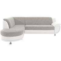 TRENDMANUFAKTUR Ecksofa "Rondo 3, zeitlos und bequem, Materialmix, breite Armlehnen, L-Form" wahlweise mit Federkern für mehr Komfort, wahlweise mit Bettfunktion von Trendmanufaktur