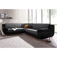 TRENDMANUFAKTUR Ecksofa "Rondo 3, zeitlos und modern, im Materialmix, L-Form", wahlweise Federkern für hohen Sitzkomfort, wahlweise Bettfunktion von Trendmanufaktur