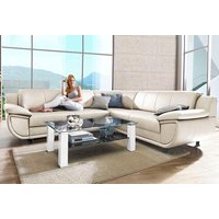 TRENDMANUFAKTUR Ecksofa "Rondo wahlweise mit Schlaffunktion, 267x247 cm (BxT), breite Armlehnen", L-Form, wahlweise mit Federkern bestellbar, Füße schwarz von Trendmanufaktur