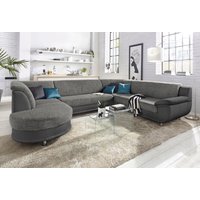 TRENDMANUFAKTUR Wohnlandschaft "Rondo 3, zeitlos und modern, im Materialmix, U-Form" wahlweise für mehr Komfort mit Federkern, wahlweise mit Bettfunktion TRENDMANUFAKTUR Wohnlandschaft "Rondo 3, zeitlos und modern, im Materialmix, U-Form" wahlweise für mehr Komfort mit Federkern, wahlweise mit Bettfunktion von Trendmanufaktur