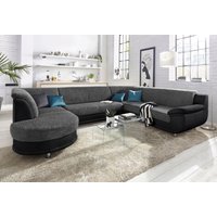 TRENDMANUFAKTUR Wohnlandschaft "Rondo 3, zeitlos und modern, im Materialmix, U-Form" wahlweise für mehr Komfort mit Federkern, wahlweise mit Bettfunktion TRENDMANUFAKTUR Wohnlandschaft "Rondo 3, zeitlos und modern, im Materialmix, U-Form" wahlweise für mehr Komfort mit Federkern, wahlweise mit Bettfunktion von Trendmanufaktur