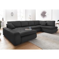 TRENDMANUFAKTUR Wohnlandschaft "Indie II, tolle Detailverarbeitung, bequem und komfortabel im Sitz", wahlweise mit Bettfunktion, U-Form von Trendmanufaktur
