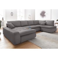 TRENDMANUFAKTUR Wohnlandschaft "Indie II, tolle Detailverarbeitung, bequem und komfortabel im Sitz", wahlweise mit Bettfunktion, U-Form von Trendmanufaktur