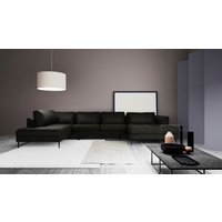 TRENDMANUFAKTUR Wohnlandschaft "Luzi, gemütliches Sofa, extra viel Platz, viele Kissen, OTTOs Choice" Designsofa mit tollem Sitzkomfort, Metallfüße schwarz, Breite 361 cm von Trendmanufaktur