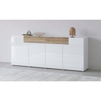 INOSIGN Sideboard "Toledo,Breite 208cm,moderne Kommode mit dekorative Fräsungen,grifflos", Kombikommode mit viel Stauraum, Einlegeböden verstellbar von Inosign