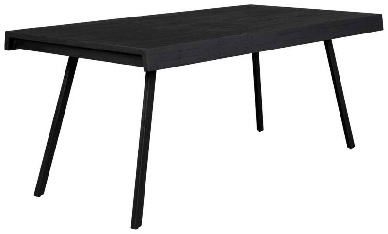 Design Esstisch SURI BLACK 200 x 90 cm Platte recycled Teak von Trendmöbel24