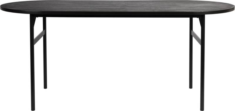 Esstisch MARCIO BLACK furniert 180 x 80 cm mit abgerundeter Platte von Trendmöbel24