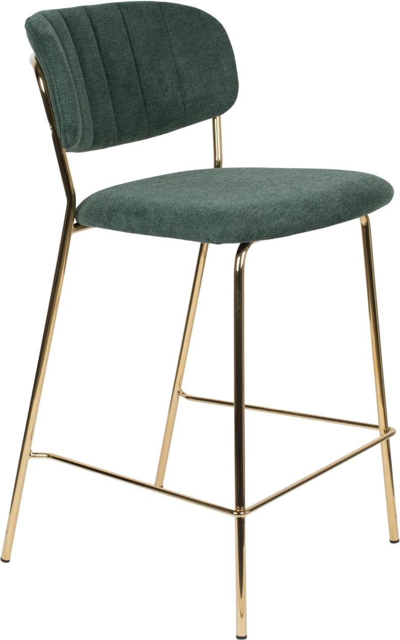 Hocker Tresenhocker JOLIEN GOLD DARK GREEN von Trendmöbel24