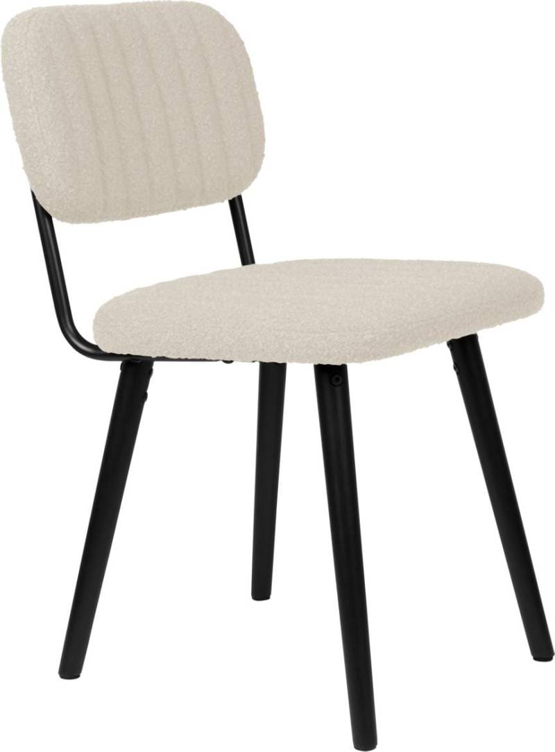 Stuhl Esszimmerstuhl JAKE WORN OFF WHITE Bouclé von Trendmöbel24