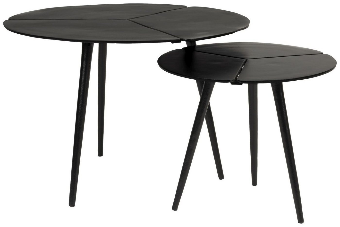 Trendmöbel24 Beistelltisch Beistelltisch KOURDEBOUR 2-er Set aus Aluminium von Trendmöbel24