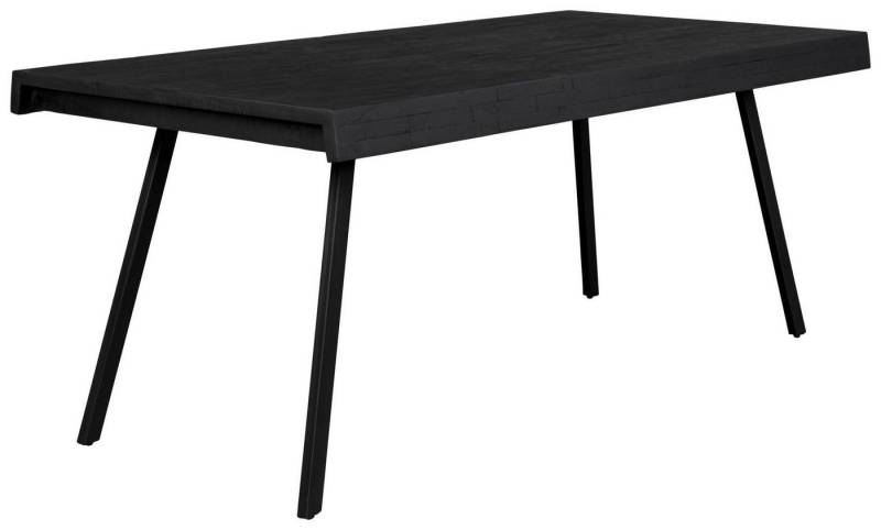 Trendmöbel24 Esstisch Design Esstisch SURI BLACK 200 x 90 cm Platte recycled Teak von Trendmöbel24
