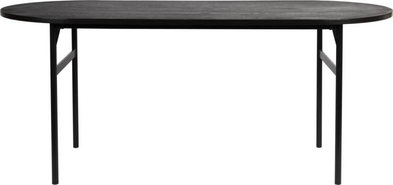 Trendmöbel24 Esstisch Esstisch MARCIO BLACK furniert 180 x 80 cm mit abgerundeter Platte von Trendmöbel24